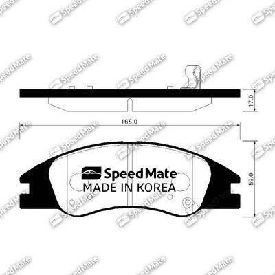 SpeedMate SM-BPK026 - Kit pastiglie freno, Freno a disco autozon.pro