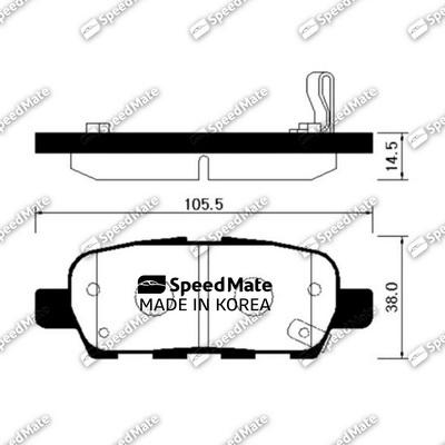 SpeedMate SM-BPS009 - Kit pastiglie freno, Freno a disco autozon.pro