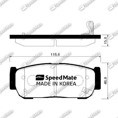 SpeedMate SM-BPY009 - Kit pastiglie freno, Freno a disco autozon.pro