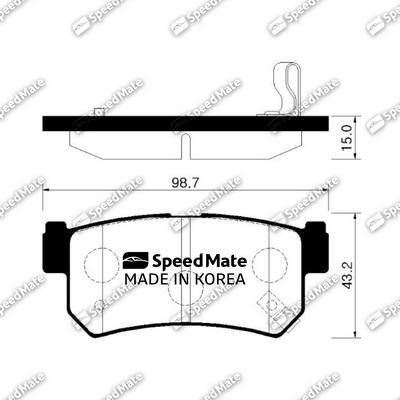 SpeedMate SM-BPY008 - Kit pastiglie freno, Freno a disco autozon.pro