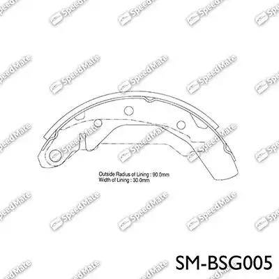 SpeedMate SM-BSG005 - Kit ganasce freno autozon.pro