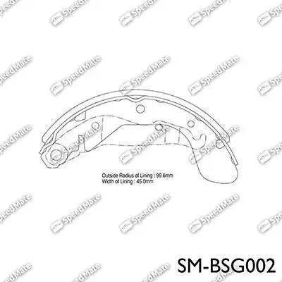 SpeedMate SM-BSG002 - Kit ganasce freno autozon.pro