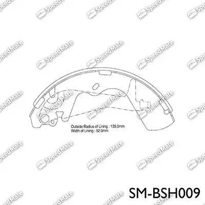 SpeedMate SM-BSH009 - Kit ganasce freno autozon.pro