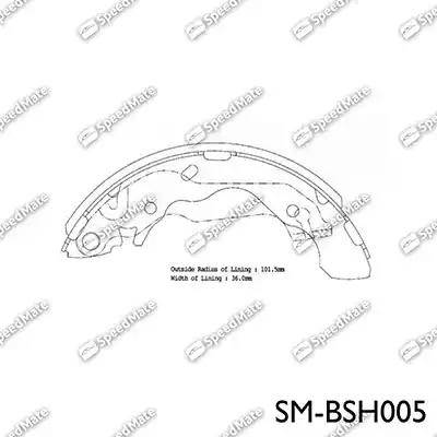 SpeedMate SM-BSH005 - Kit ganasce freno autozon.pro