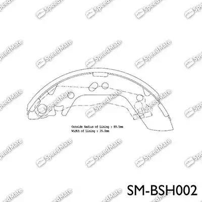 SpeedMate SM-BSH002 - Kit ganasce freno autozon.pro