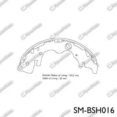 SpeedMate SM-BSH016 - Kit ganasce freno autozon.pro