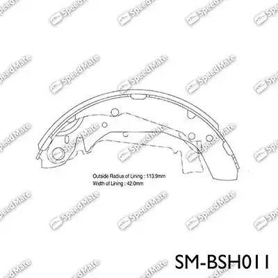 SpeedMate SM-BSH011 - Kit ganasce freno autozon.pro