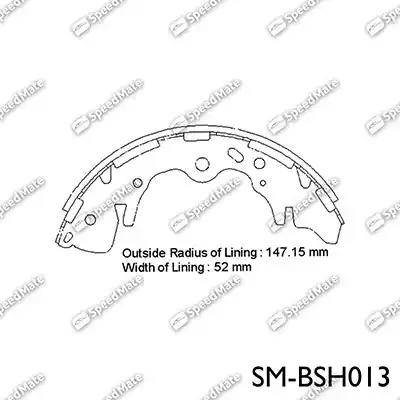 SpeedMate SM-BSH013 - Kit ganasce freno autozon.pro