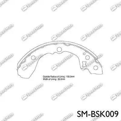 SpeedMate SM-BSK009 - Kit ganasce freno autozon.pro