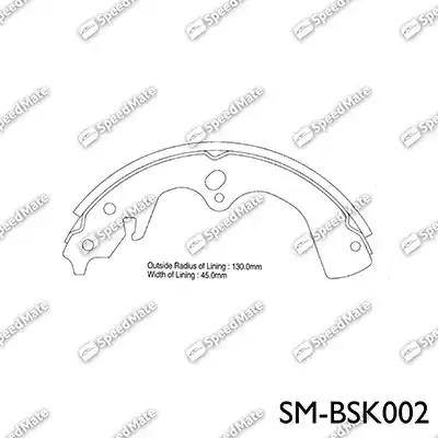 SpeedMate SM-BSK002 - Kit ganasce freno autozon.pro