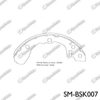 SpeedMate SM-BSK007 - Kit ganasce freno autozon.pro