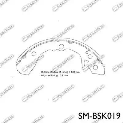 SpeedMate SM-BSK019 - Kit ganasce freno autozon.pro