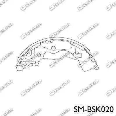 SpeedMate SM-BSK020 - Kit ganasce freno autozon.pro