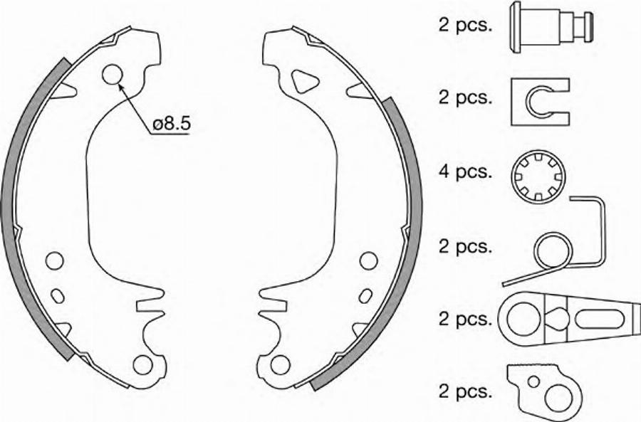 Spidan 30469 - Kit ganasce freno autozon.pro