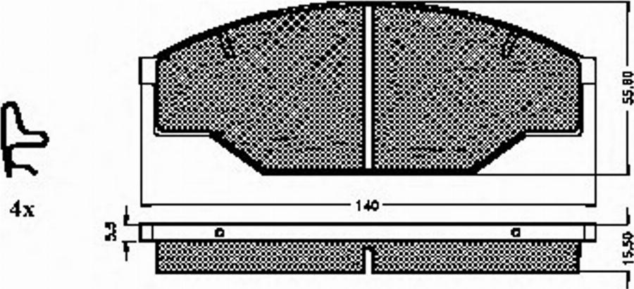 Spidan 32554 - Kit pastiglie freno, Freno a disco autozon.pro