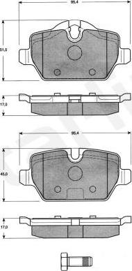 Starline BD S461 - Kit pastiglie freno, Freno a disco autozon.pro