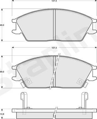 Starline BD S047 - Kit pastiglie freno, Freno a disco autozon.pro