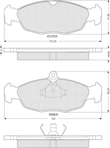 Starline BD S024 - Kit pastiglie freno, Freno a disco autozon.pro