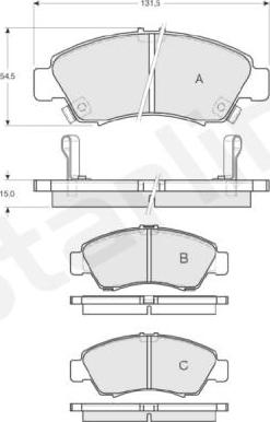 Starline BD S151 - Kit pastiglie freno, Freno a disco autozon.pro