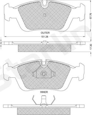 Starline BD S153 - Kit pastiglie freno, Freno a disco autozon.pro