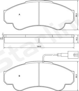 Starline BD S840P - Kit pastiglie freno, Freno a disco autozon.pro