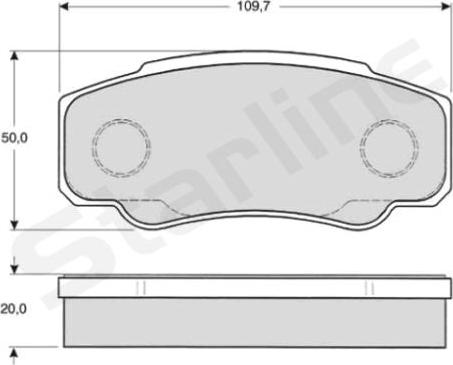 Starline BD S841P - Kit pastiglie freno, Freno a disco autozon.pro