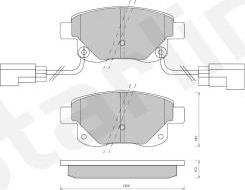 Starline BD S850P - Kit pastiglie freno, Freno a disco autozon.pro