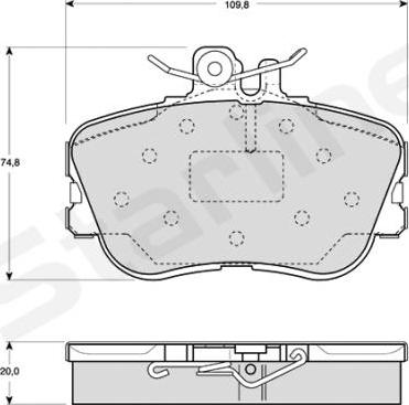 Starline BD S818P - Kit pastiglie freno, Freno a disco autozon.pro