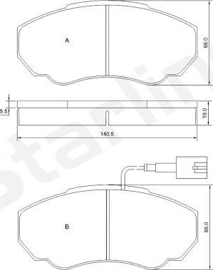 Starline BD S839P - Kit pastiglie freno, Freno a disco autozon.pro