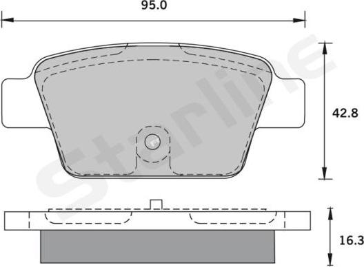 Starline BD S836P - Kit pastiglie freno, Freno a disco autozon.pro