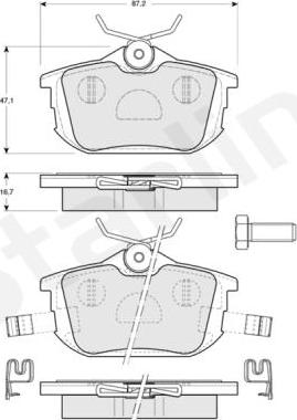 Starline BD S830P - Kit pastiglie freno, Freno a disco autozon.pro