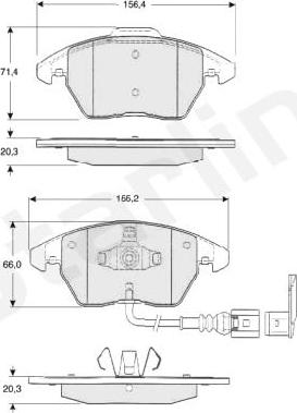 Starline BD S833P - Kit pastiglie freno, Freno a disco autozon.pro