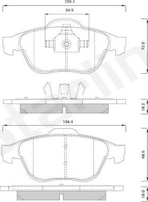 Starline BD S825P - Kit pastiglie freno, Freno a disco autozon.pro