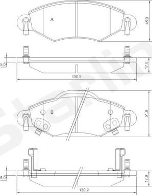 Starline BD S828P - Kit pastiglie freno, Freno a disco autozon.pro