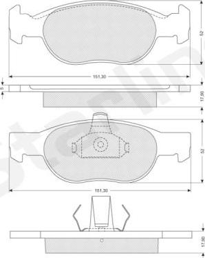 Starline BD S823P - Kit pastiglie freno, Freno a disco autozon.pro