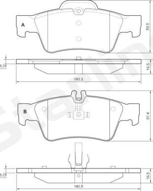 Starline BD S827P - Kit pastiglie freno, Freno a disco autozon.pro