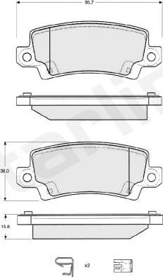 Starline BD S327 - Kit pastiglie freno, Freno a disco autozon.pro