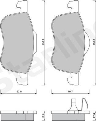 Starline BD S371 - Kit pastiglie freno, Freno a disco autozon.pro