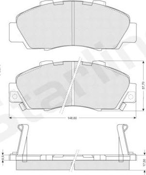 Starline BD S214 - Kit pastiglie freno, Freno a disco autozon.pro