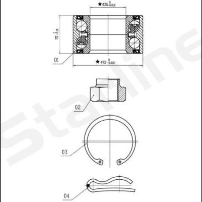 Starline LO 00915 - Kit cuscinetto ruota autozon.pro