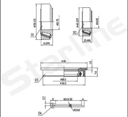 Starline LO 00523 - Kit cuscinetto ruota autozon.pro