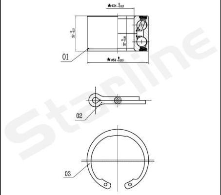 Starline LO 00663 - Kit cuscinetto ruota autozon.pro