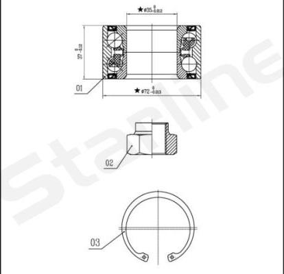 Starline LO 00882 - Kit cuscinetto ruota autozon.pro