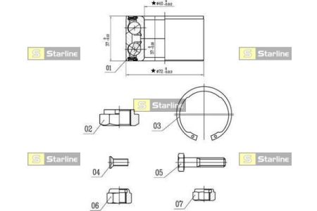 Starline LO 01491 - Kit cuscinetto ruota autozon.pro