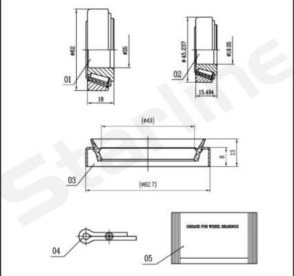 Starline LO 01465 - Kit cuscinetto ruota autozon.pro