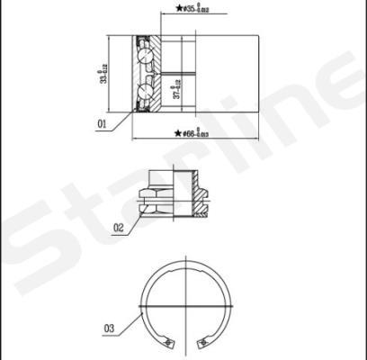 Starline LO 01401 - Kit cuscinetto ruota autozon.pro