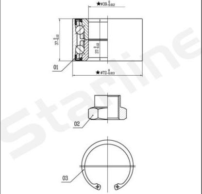 Starline LO 01432 - Kit cuscinetto ruota autozon.pro