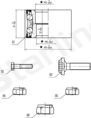 Starline LO 01355 - Kit cuscinetto ruota autozon.pro