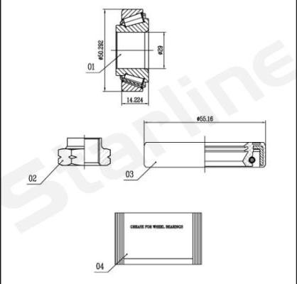 Starline LO 01333 - Kit cuscinetto ruota autozon.pro