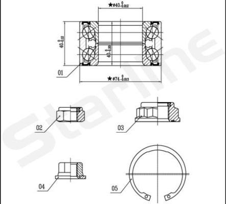 Starline LO 03455 - Kit cuscinetto ruota autozon.pro